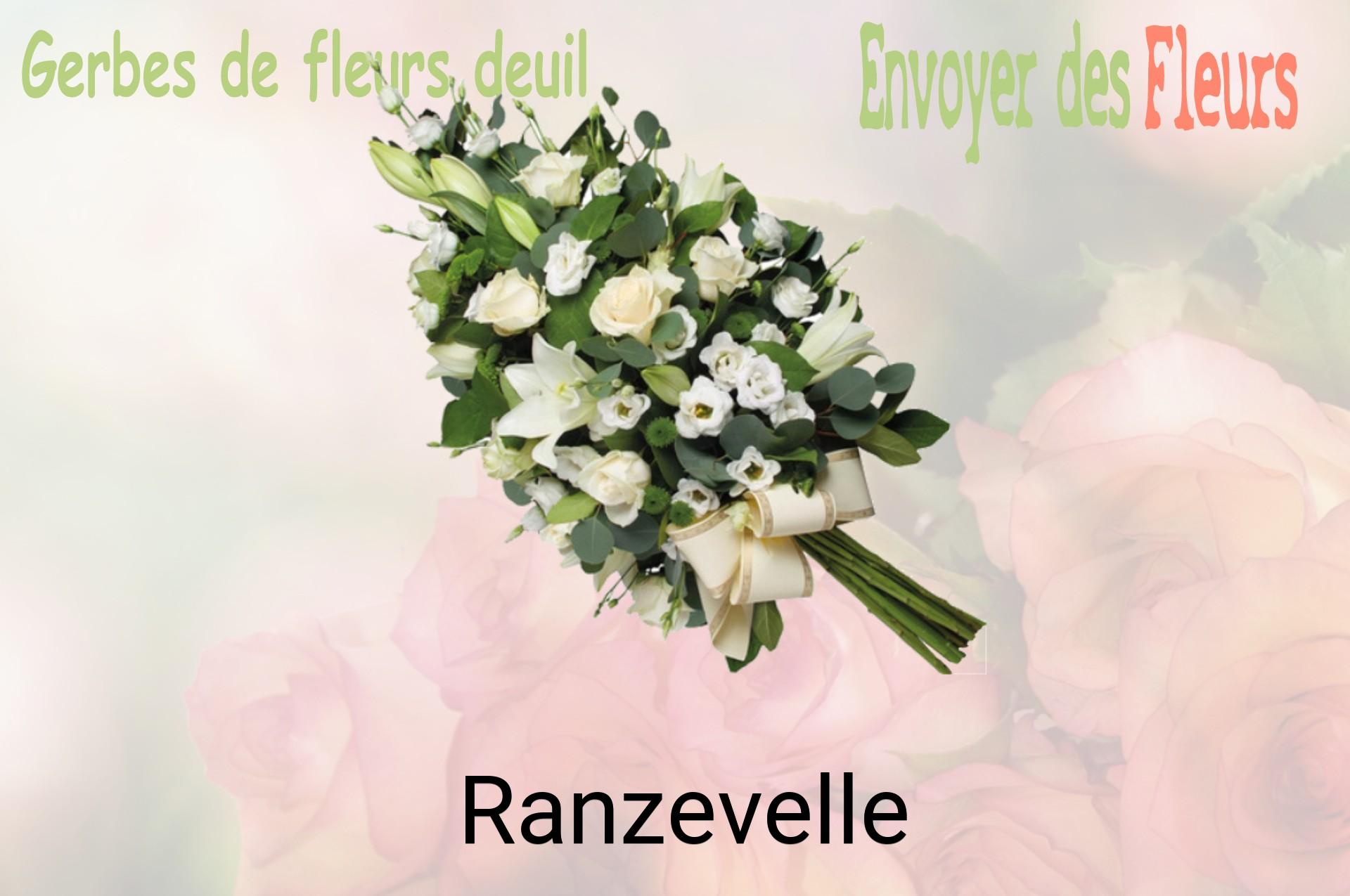 Gerbe de fleurs de deuil livrée à Ranzevelle